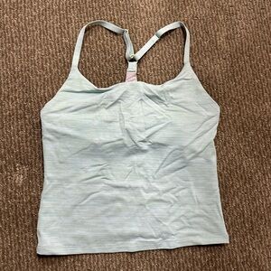 Outdoor voices light blue workout top in size XS with built in bra